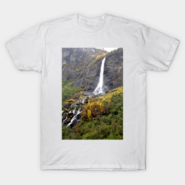 Flamsdalen Valley Flam Norway Scandinavia T-Shirt by AndyEvansPhotos